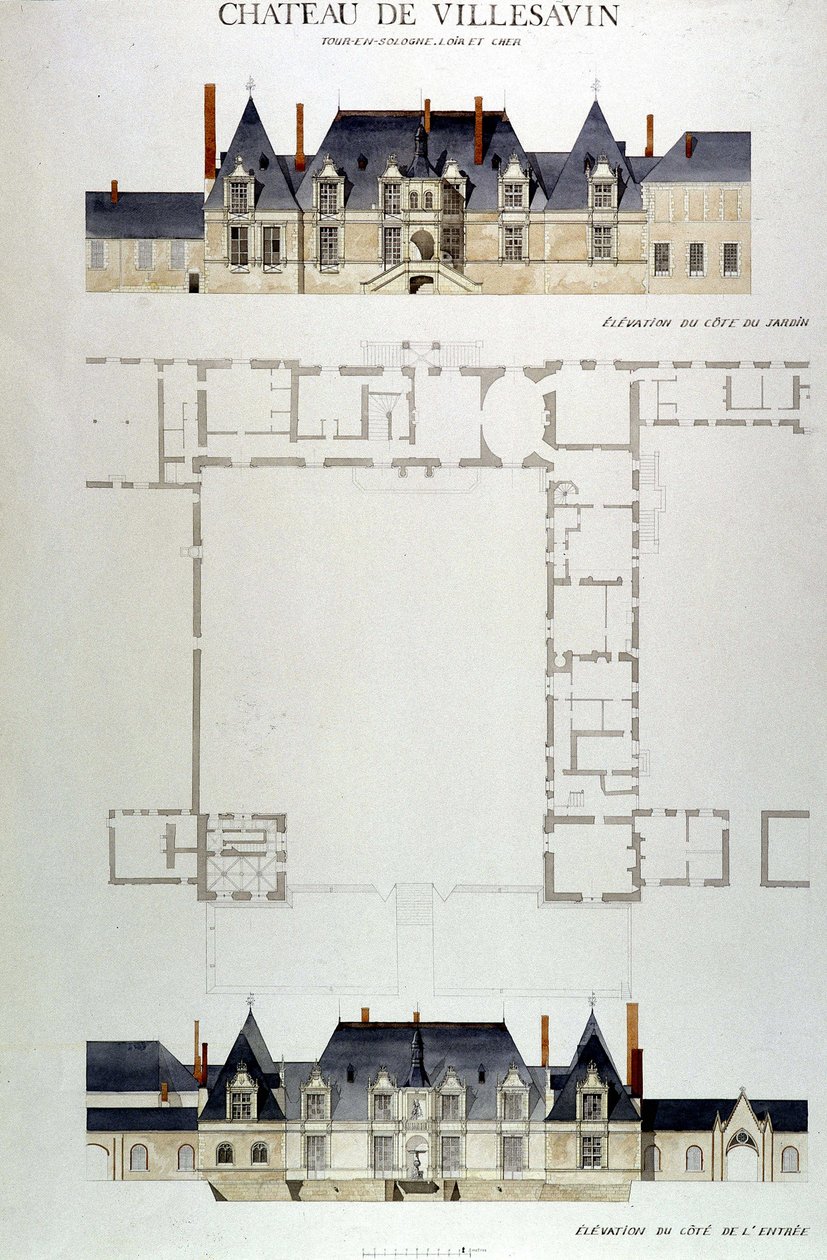 Château de Villesavin Mimarisi, Sologne Turu, Loir et Cher (41) by Unknown artist