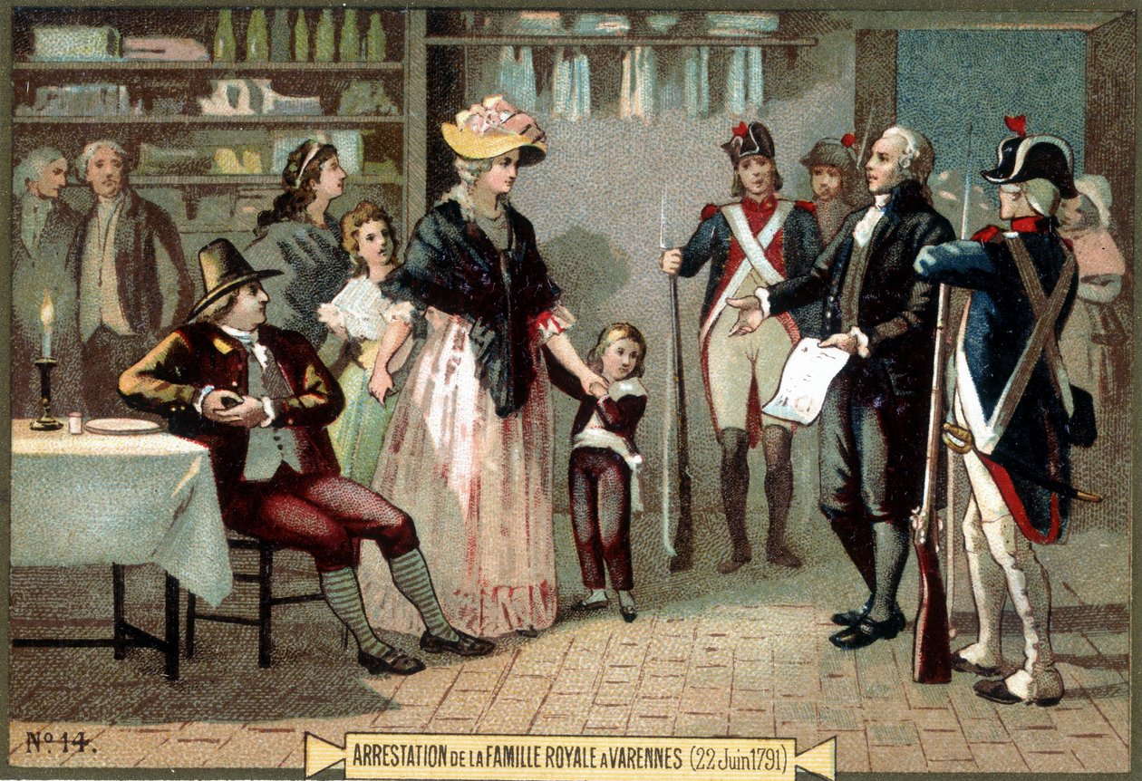 Kraliyet Ailesinin (Louis XVI ve Marie Antoinette ve çocukları) Varennes