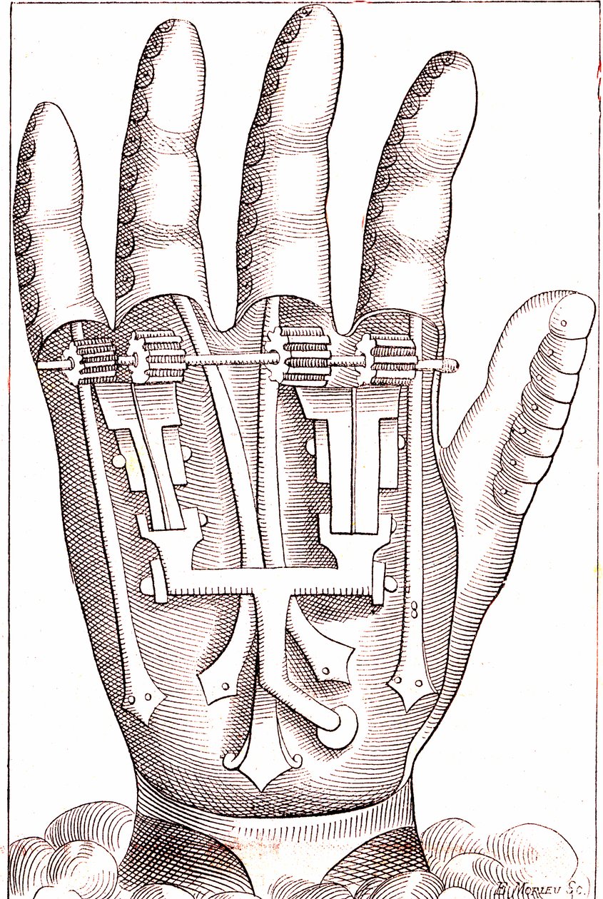 Fransız cerrah anatomist Ambroise Par'dan yapay el protezi by Unknown artist