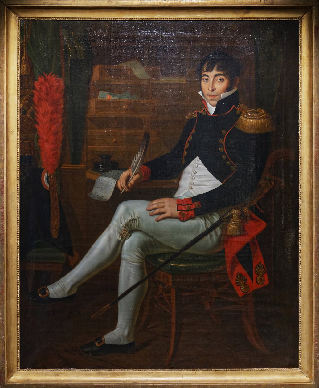 İmparatorluk Altında Topçu Subay, c.1804-15 (tuval üzerine yağlı boya) by Unknown artist