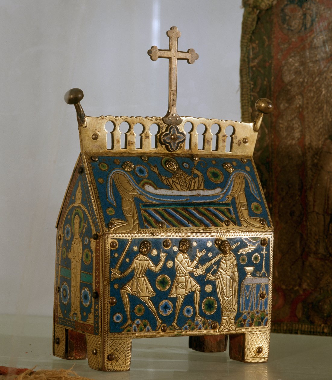 Sanat eseri: Canterbury başpiskoposu Saint Thomas Becket (1118-1170) tarafından e-posta, altın ve bakırdan yapılmış kutsal emanet - Başpiskoposun 29/12/1170 tarihinde Cantorbery Katedrali