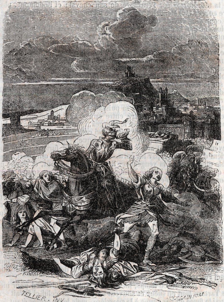 Astolphe, cinayet masasındaki kadınları kaçtırıyor - 1851 Ludovico Ariosto