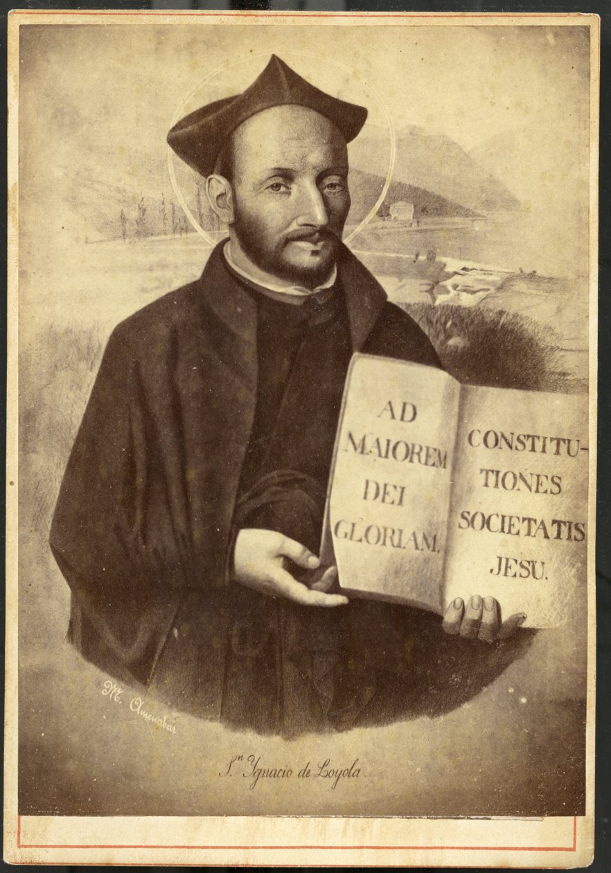Azpeitia: Society of Jesus and the Cizvitlerin kurucusu Loyola'lı Aziz Ignatius'un boyalı portresi by Unknown artist