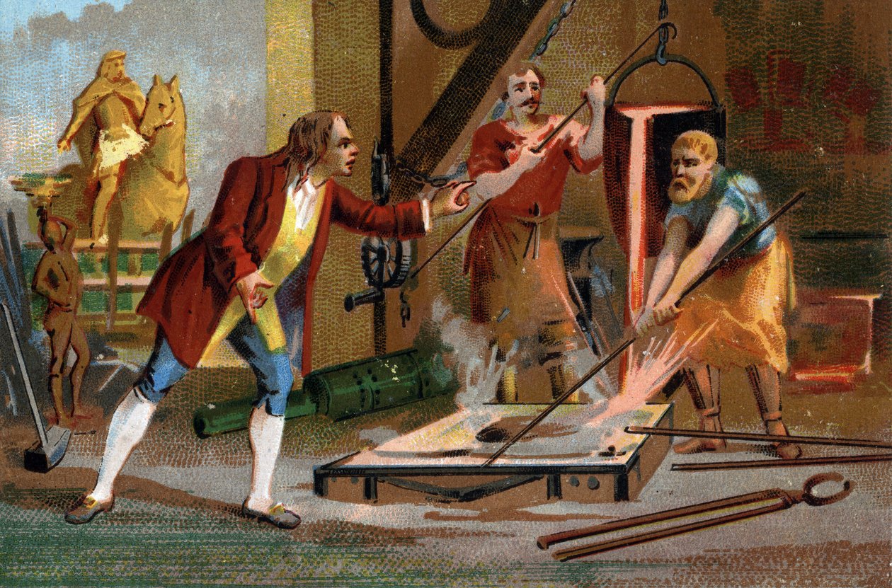 Balthazar Keller (1638-1702), altın babası ve kurucusu, tek bir jetin altı, 1699