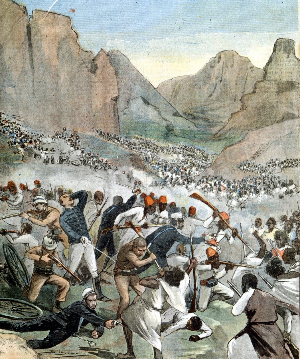 İtalya ile Etiyopya arasında Adoua Savaşı by Unknown artist