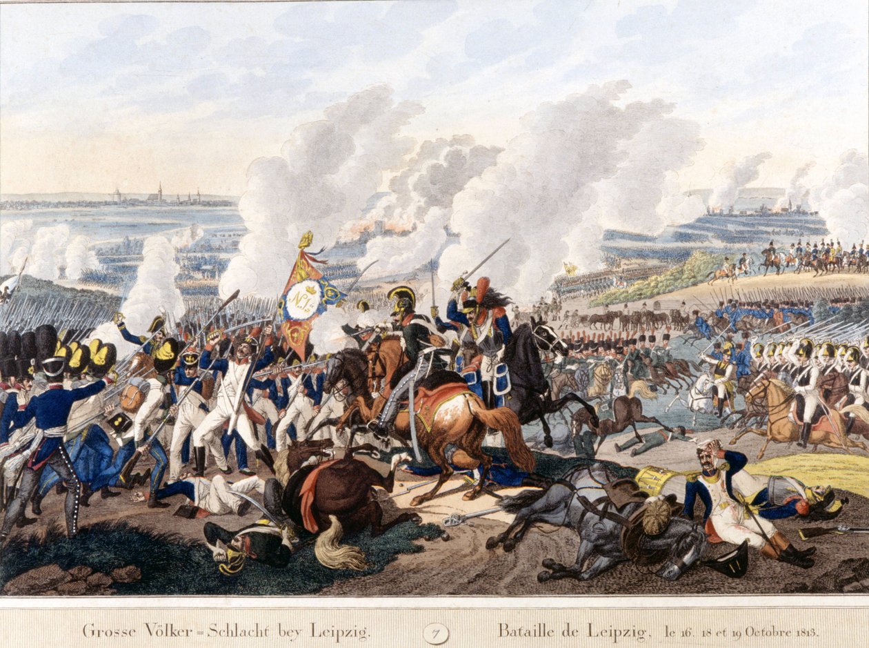 Leipzig Savaşı (Milletler Savaşı), 16-19 Ekim by Unknown artist