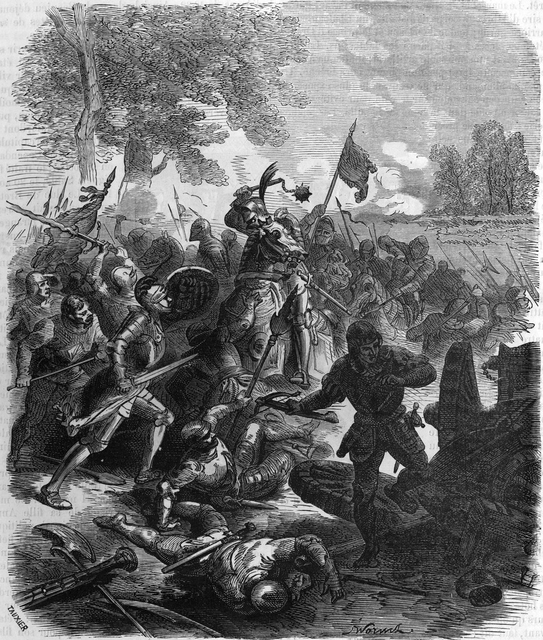 Saint-Aubin-du-Cormier Savaşı, 27 Temmuz by Unknown artist
