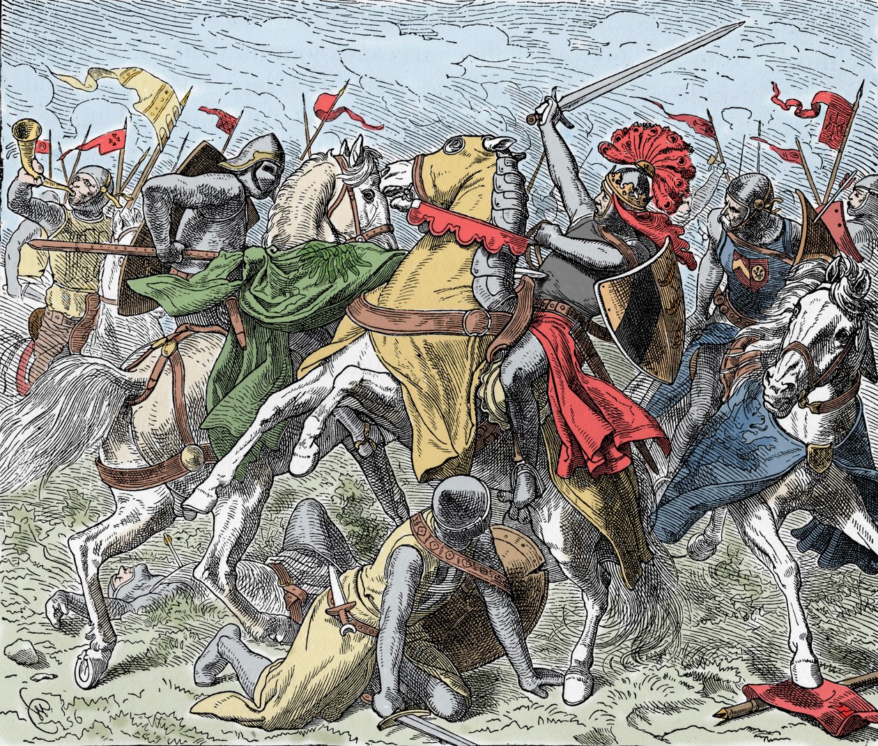 Battle on the Elster: Rudolf of Swabia Mortally Wounded - Revolt of the Saxons (1073-1075): Rheinfelden