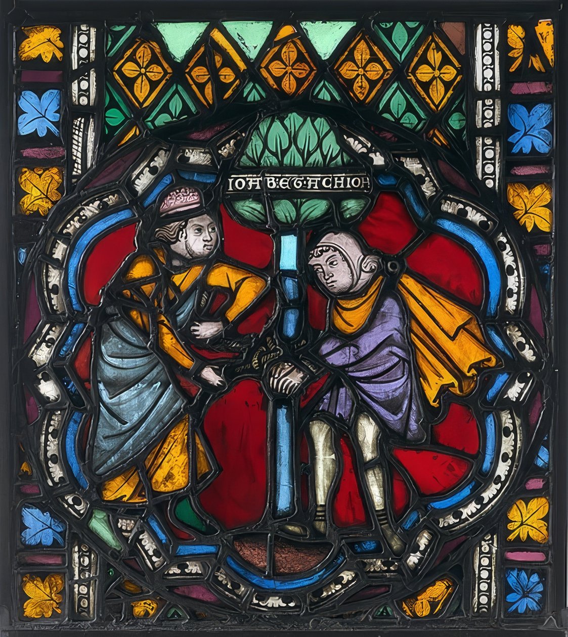 Önemli cam bölme. Strasbourg, yaklaşık 1270 (muhtemelen eskiden St. Thomas