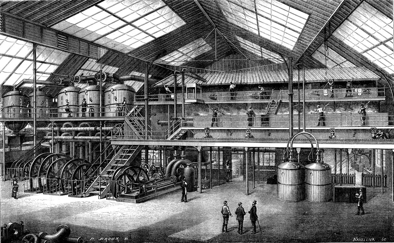 Pancar şekeri fabrikası (gravür by Unknown Artist