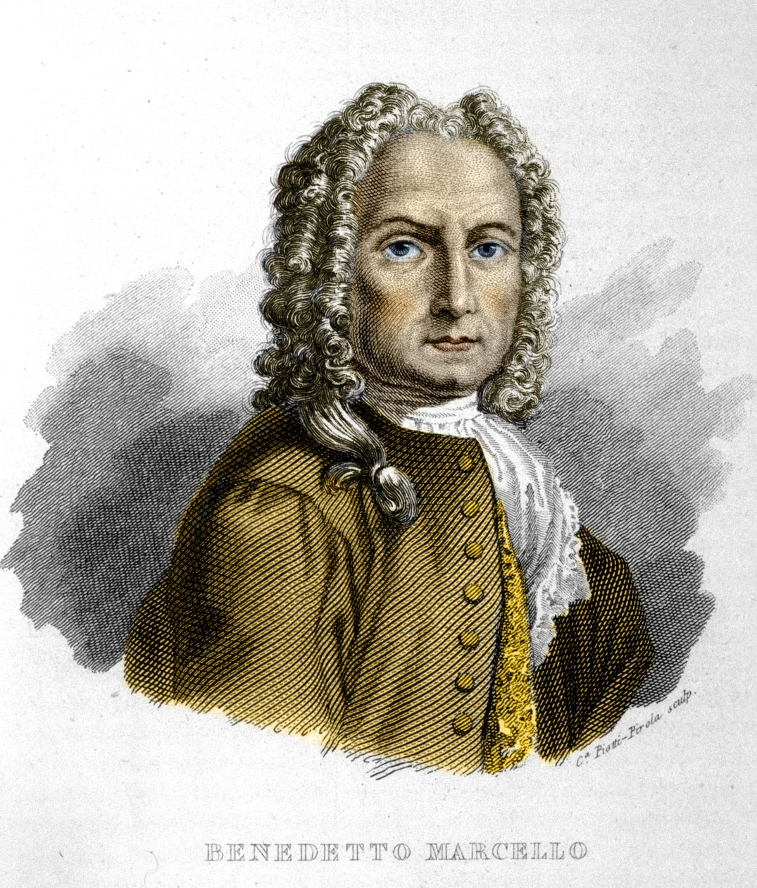 Benedetto Marcello (1686-1739) İtalyan besteci. 19. yüzyıl gravür Milan by Unknown artist