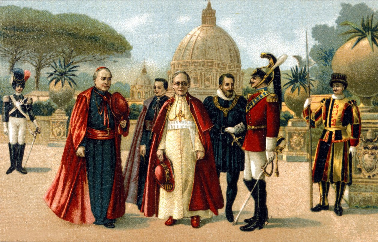 Benedict XV (1854 - 1922). 19. yüzyılın sonlarına ait kromolitograf.. by Unknown artist