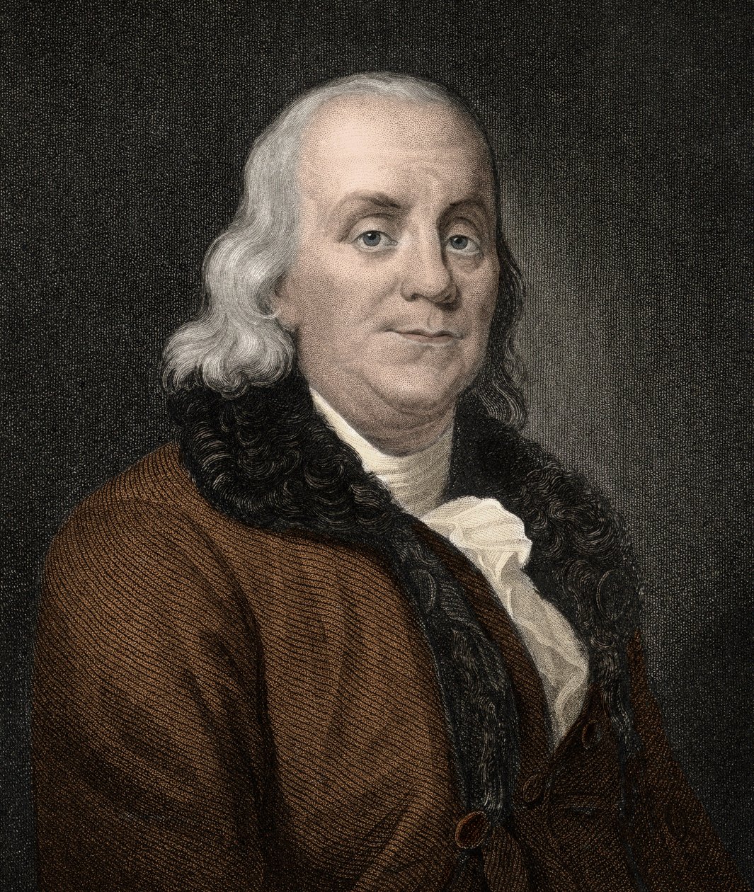 Benjamin Franklin (1706-1790) - gravür - 19. yüzyıl by Unknown artist