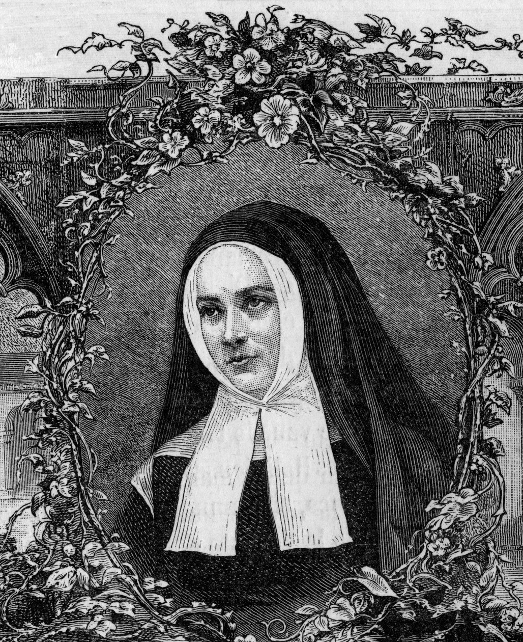 Bernadette Soubirous (1844-1879) dini elbiseli. 1877