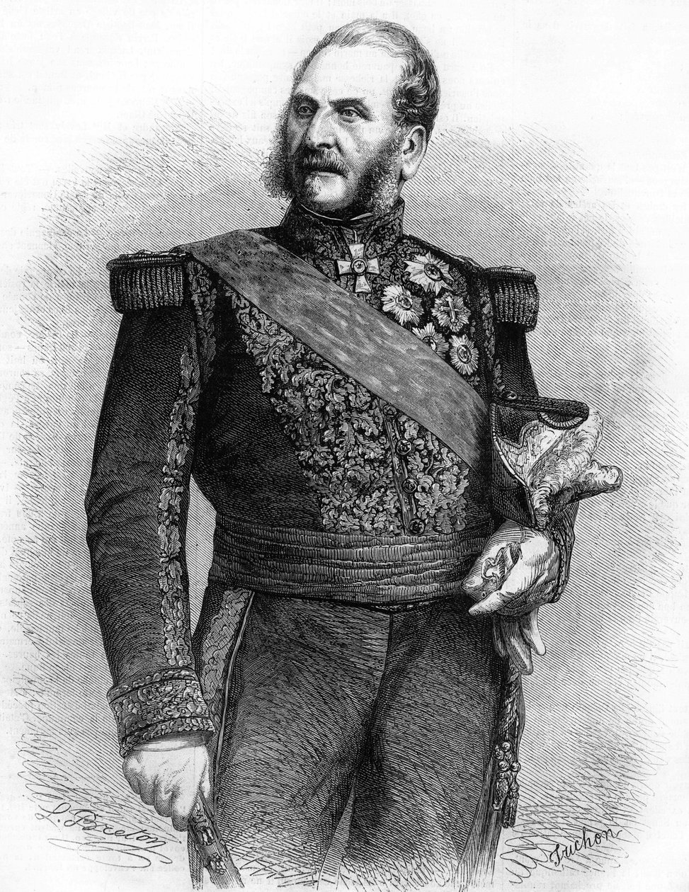 Bernard-Pierre Magnan. Fransa Mareşali (1791-1865). 1865 tarihli gravür. by Unknown artist
