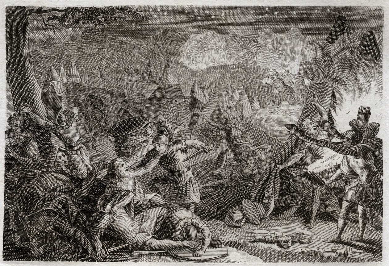 Royaumont İncili, Eski Ahit: Midyanlıların trompet sesleriyle ve kandillerin ışıklarıyla yenilgiye uğratılması. 1811