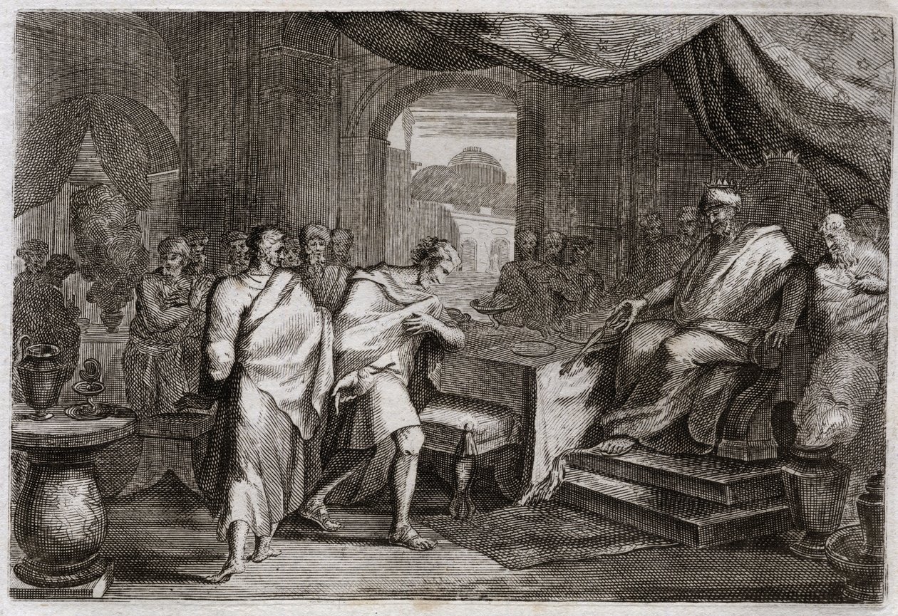 Royaumont İncili, Eski Ahit: Joachim demir atıyor. Babil Kralı Evilmerodach (Evil Merodac, Evil Merodac), II. Nebukadnezar