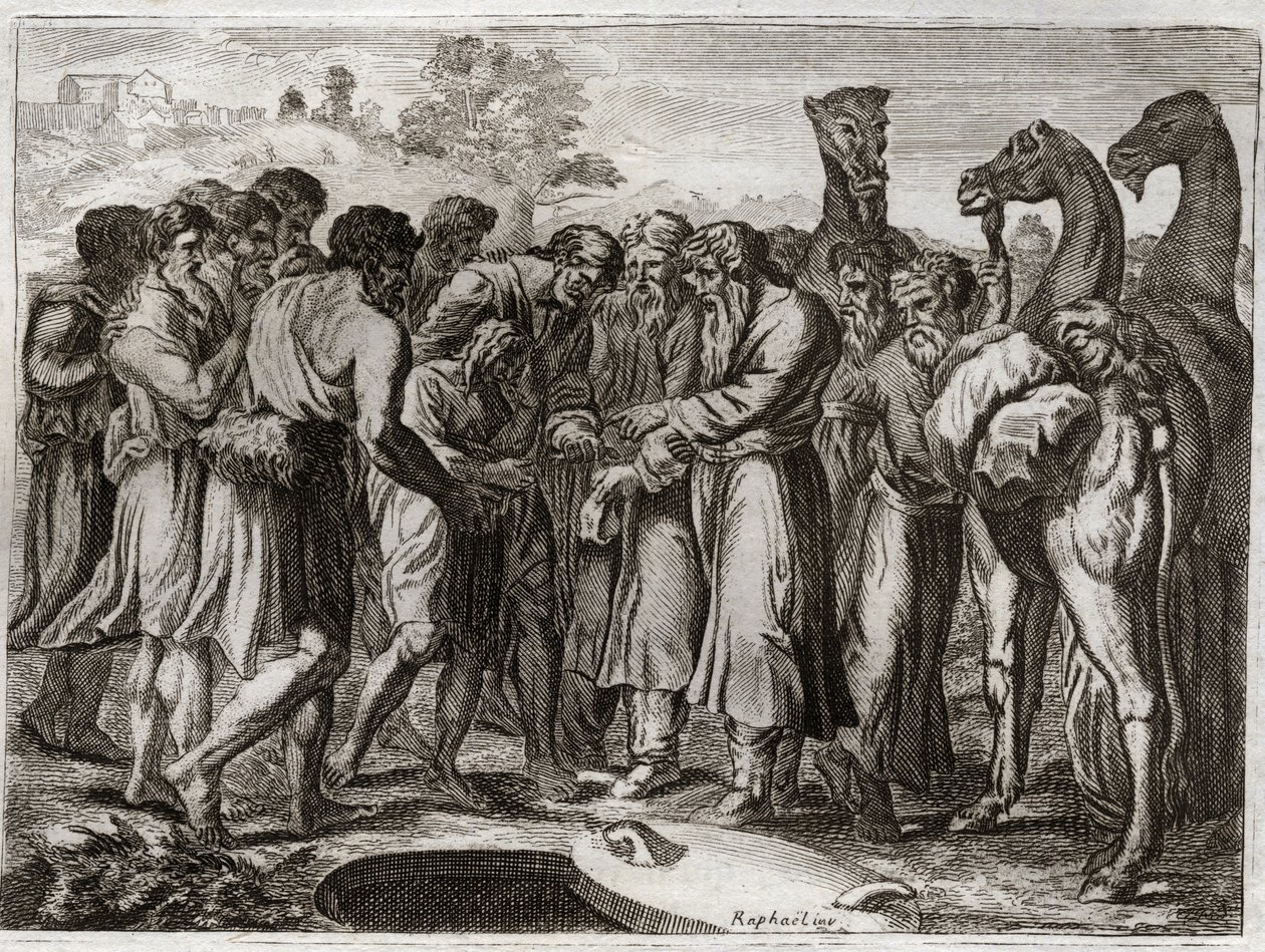 Royaumont İncili, Eski Ahit: Yusuf kardeşleri tarafından satılır. by Unknown artist