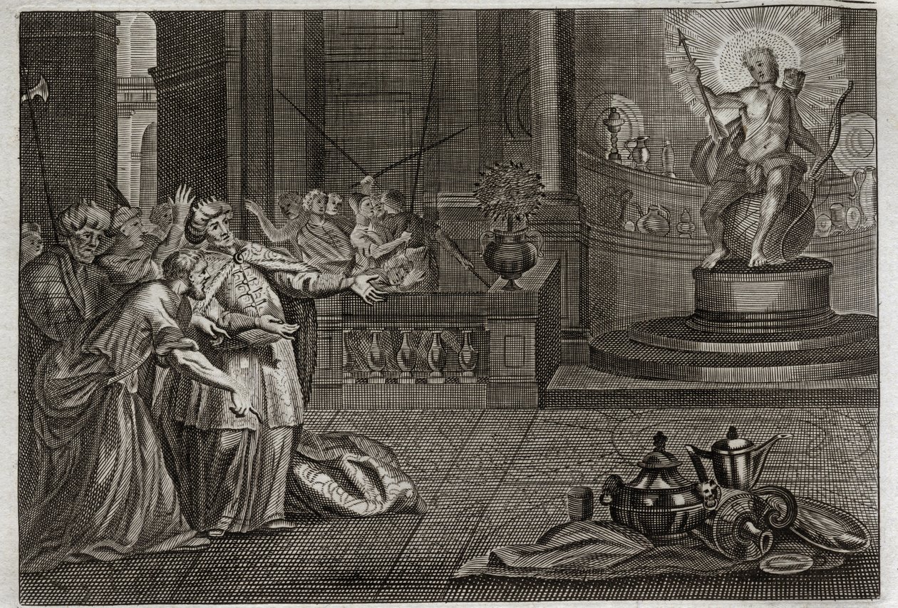 Royaumont İncili, Eski Ahit: Bel Putu. Daniel, Bel İdolünü yok etti ve Babillilerin taptığı bir ejderhayı öldürdü. 1811