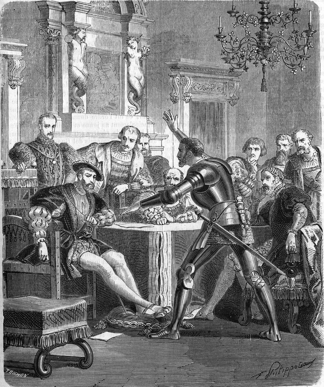 Blaise de Monluc (1502-1577), Fransa Mareşali, 1. 19. yüzyılın gravürü. by Unknown artist