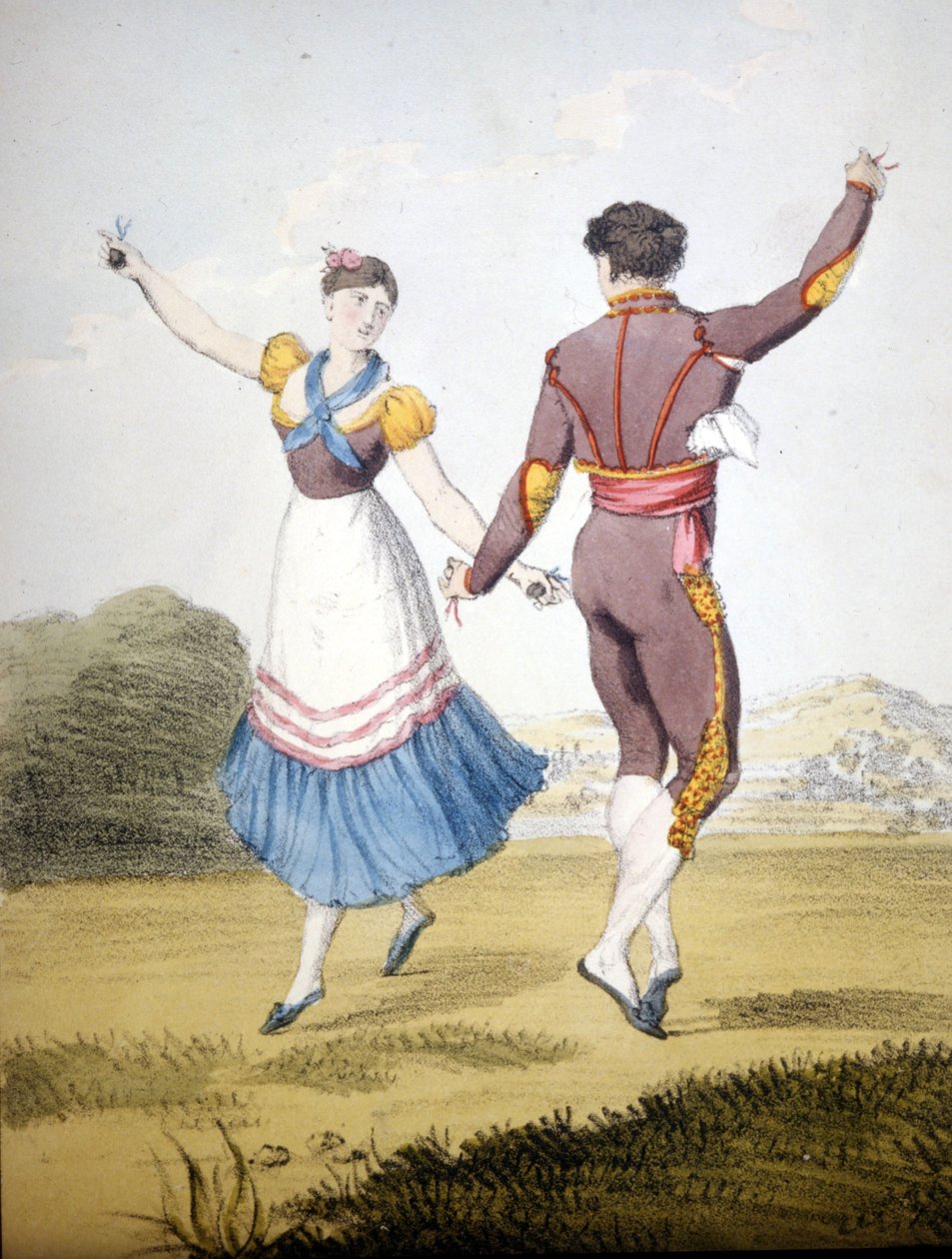 Bolero. 19. yüzyılın başından itibaren gravür by Unknown artist