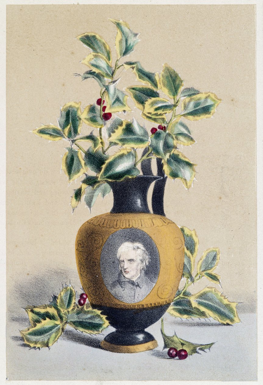 Kışı simgeleyen kutsal buket - litografi by Unknown artist