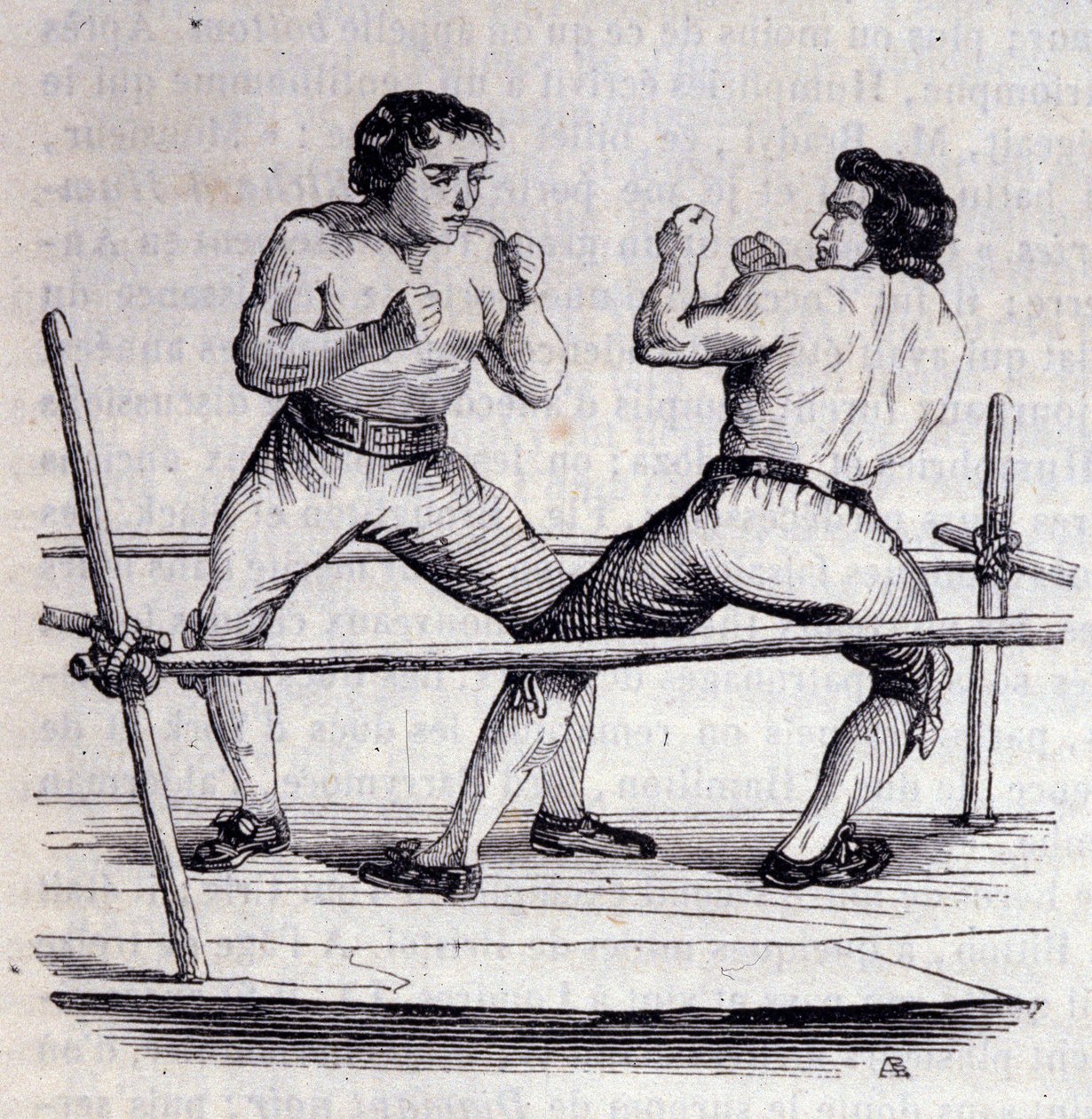 Boksörler Daniel Mendoza (1764-1836) ve Richard Humphries (Humphreys) 1790