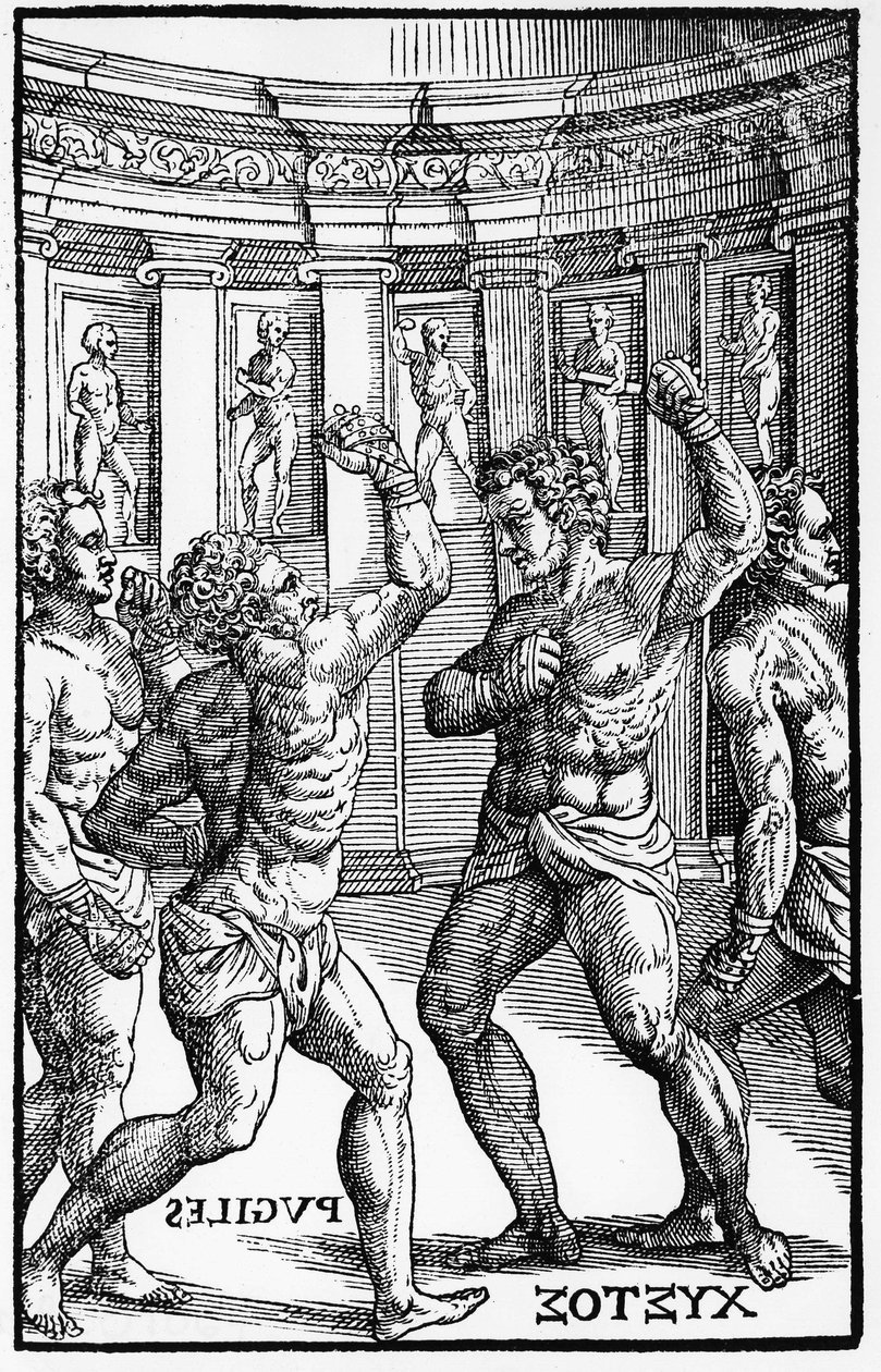 Boksörler, güreşçiler - “Jerome Mercurialis de Arte Gymnastica”, Venedik baskısında by Unknown artist