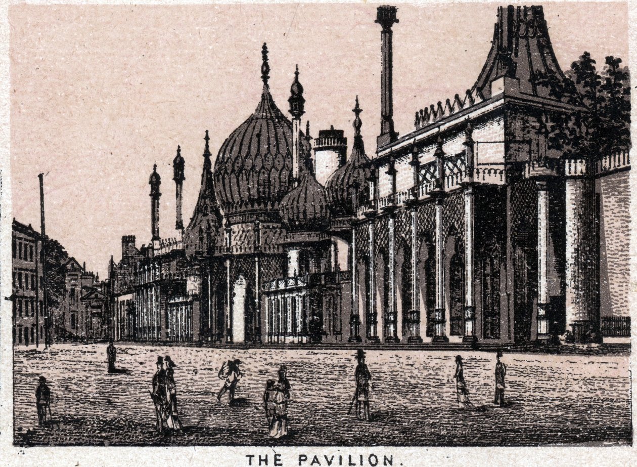 Brighton, İngiltere: Pavyonun görünümü. “” Dünya 168 görüş gösteriyor”” Tarihsiz (19. yüzyılın sonları) by Unknown artist