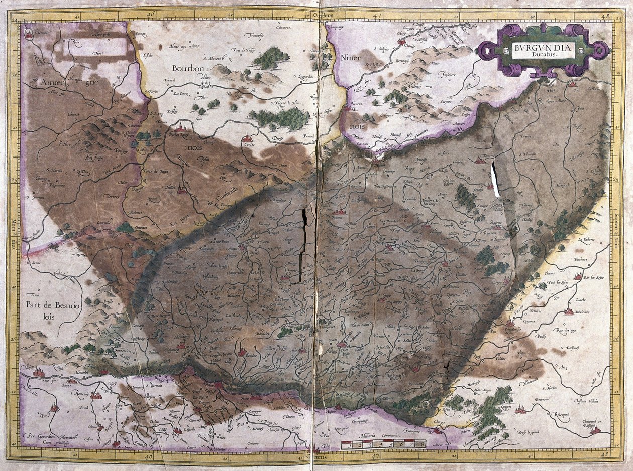 Burgonya, Fransa (gravür by Unknown artist