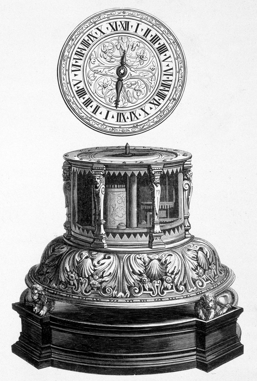 Valois döneminden dolap saati - gravür by Unknown artist