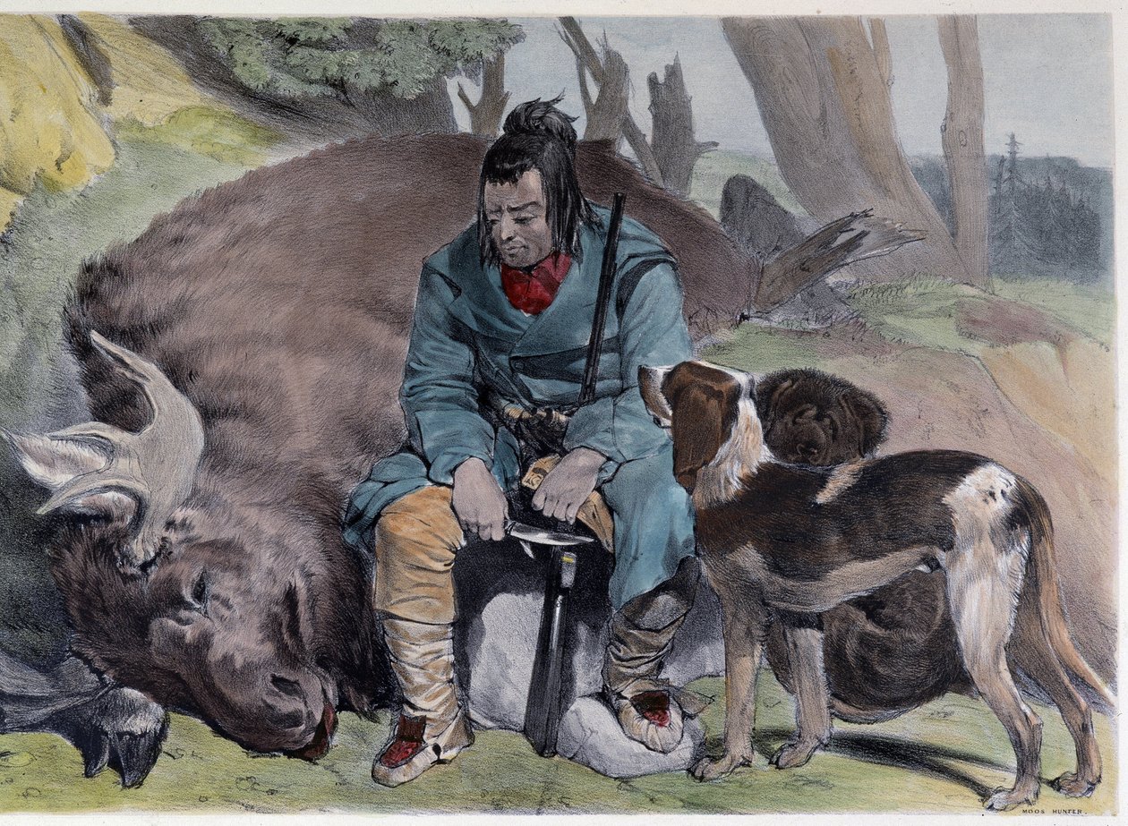 Kanadalı Huron Elk Hunt - Coke Smyth, Londra tarafından “”Shyth