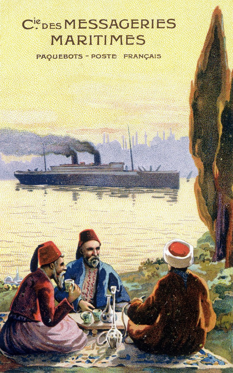 Dünya çapında Fransız nakliye şirketinin kartonu. by Unknown artist