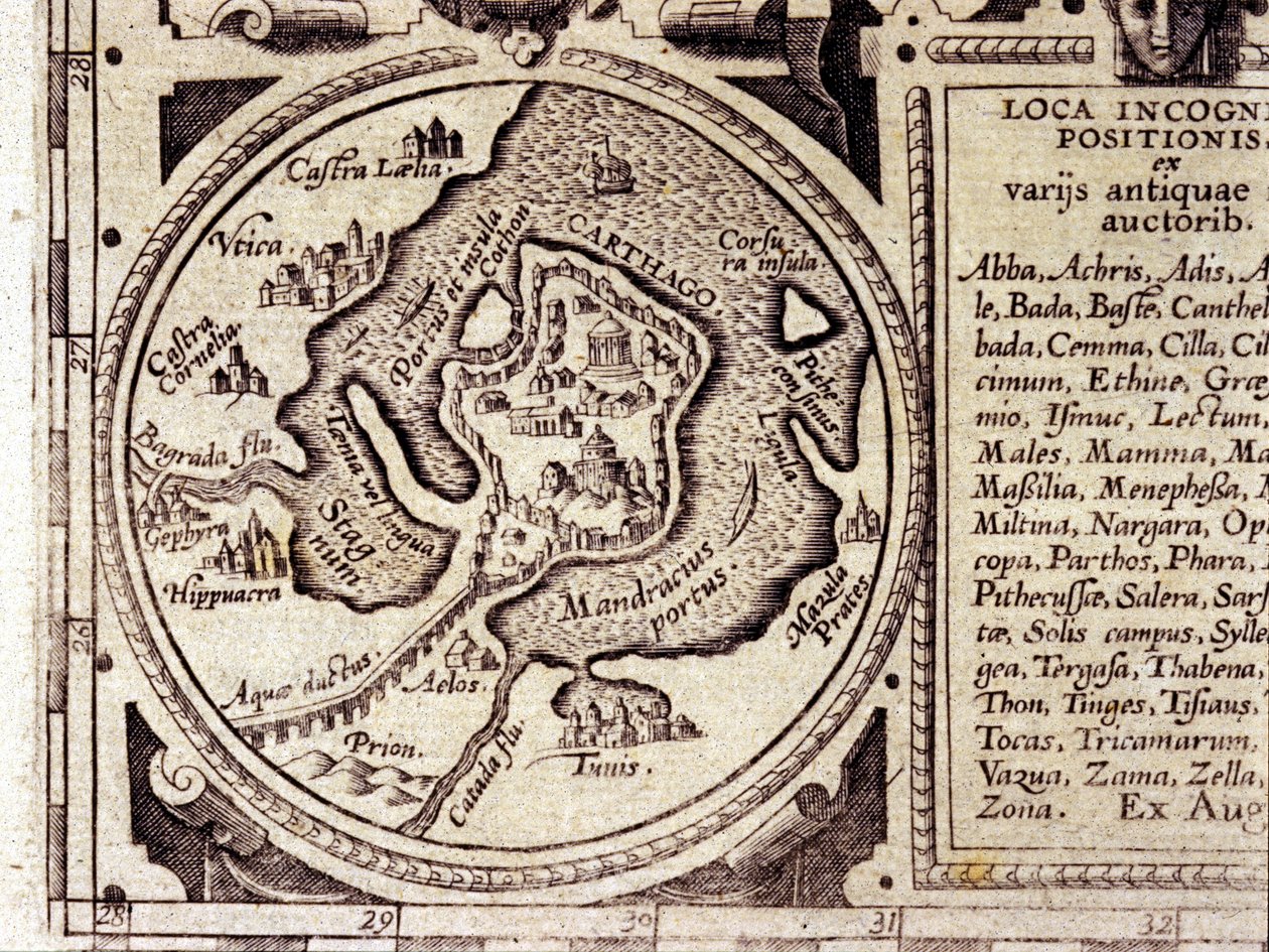 17. yüzyıldan kalma tarihi bir atlasta Tunus Körfezi