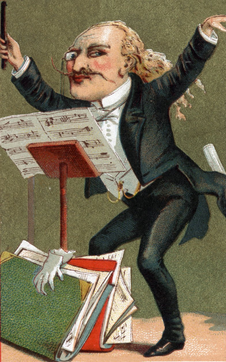 19. yüzyılın sonunda bir şefin karikatürü. by Unknown artist