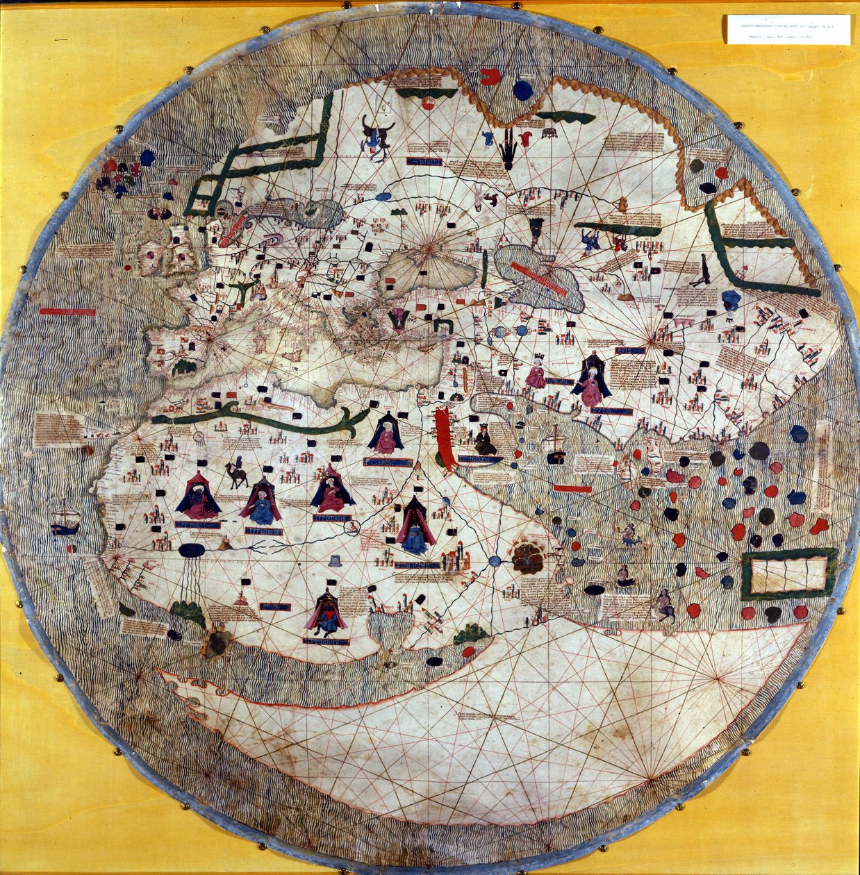 15. yüzyılın başlarında Katalan planisfer. Este (Biblioteca Estense), Modene evinin kütüphanesi. by Unknown artist