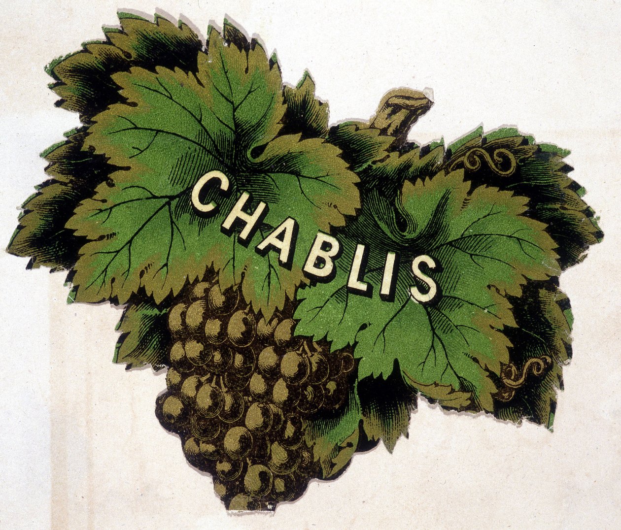 Chablis etiketi. Kromolitografi, n.d.. by Unknown artist