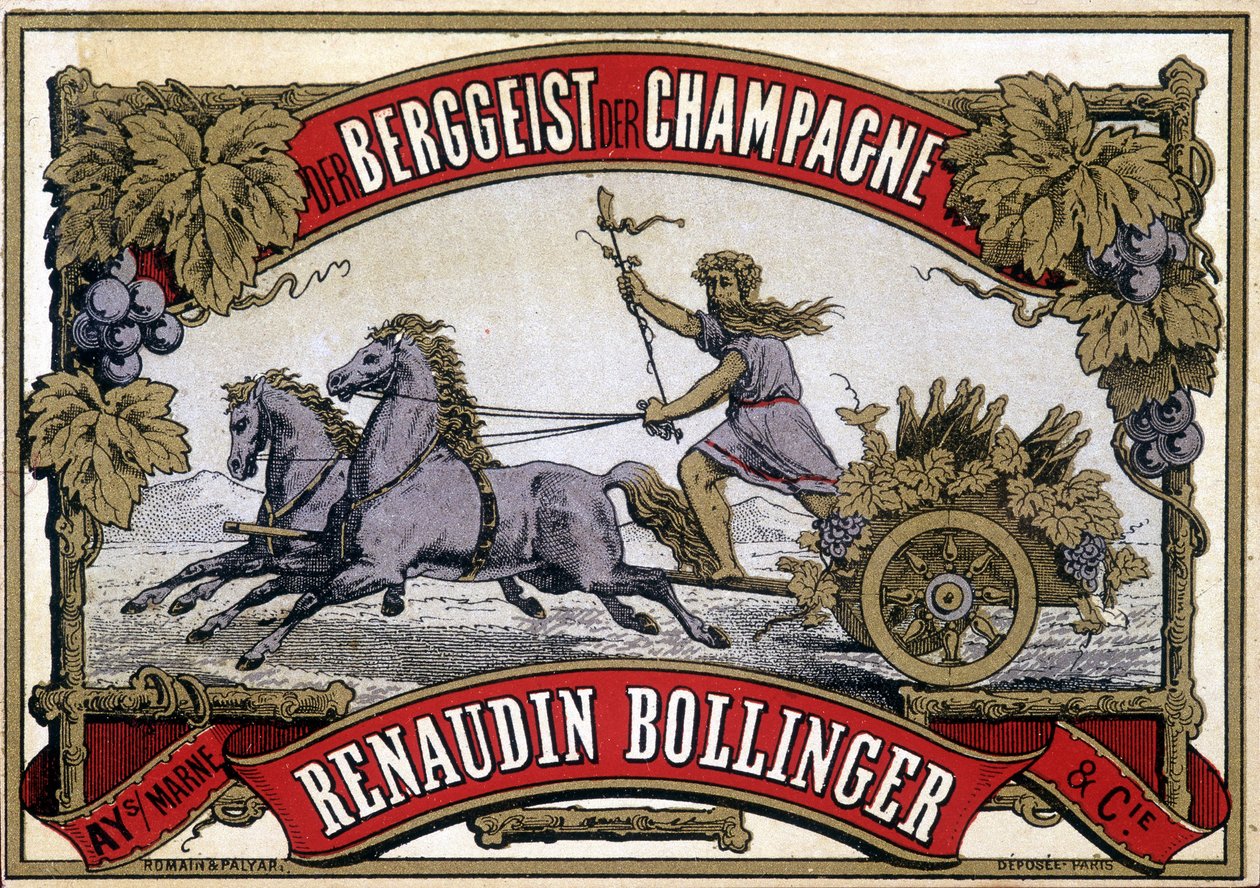 Şampanya etiketi “Renaudin Bollinger””. by Unknown artist