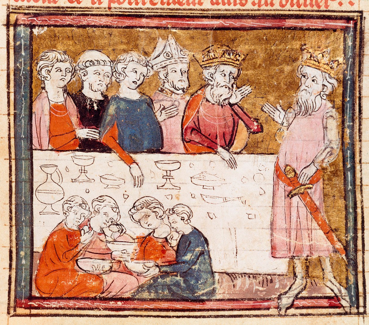 Charlemagne (742-814) ve yeğeni Roland, Grandes Chronicles de France