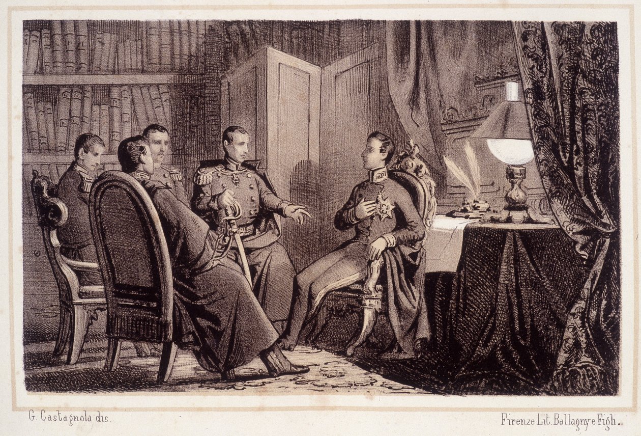 Charles Albert (1798 - 1849), 1821 Piedmont devrimine yardım sözü verdi - “” Storia d