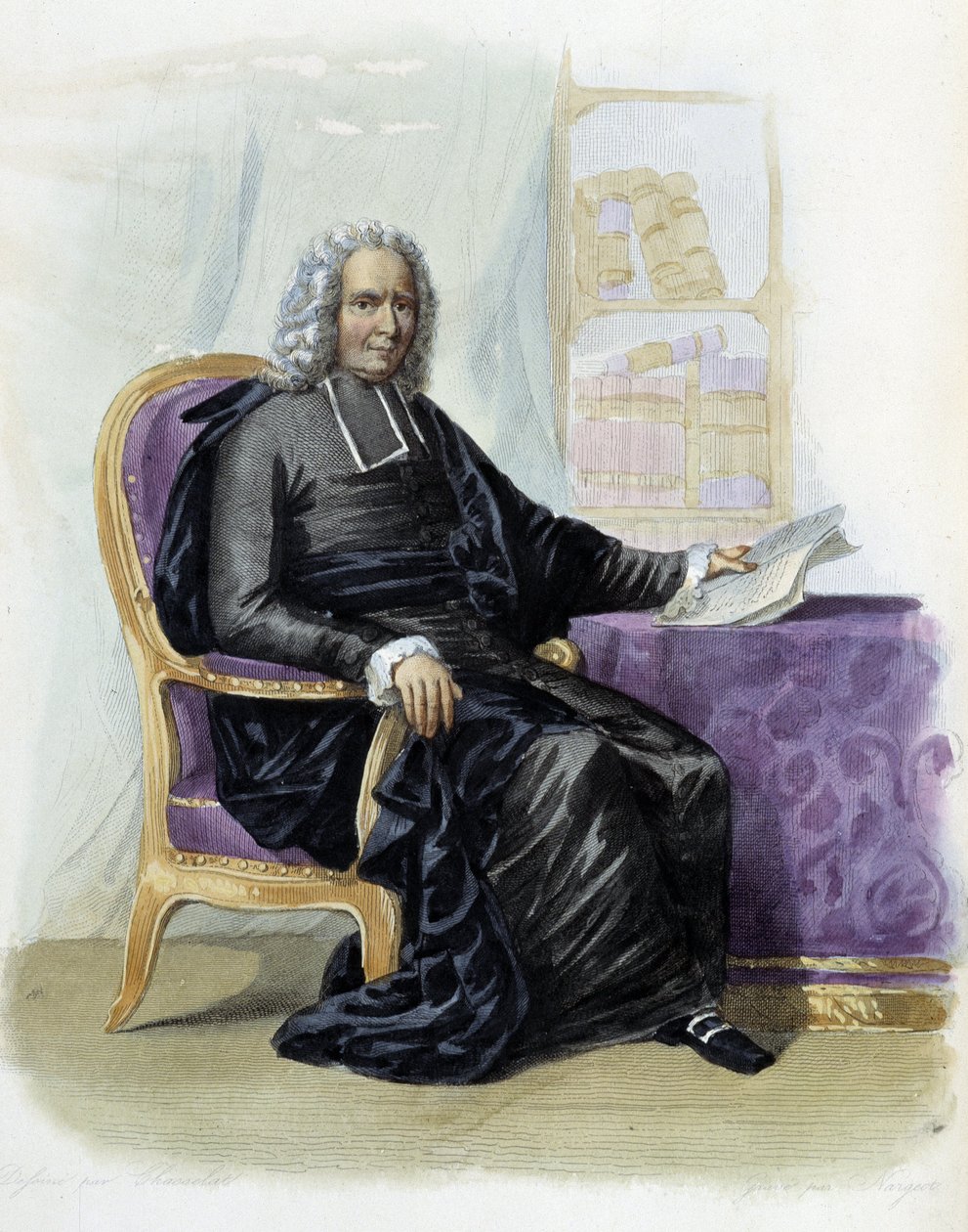 Charles Rollin (1661-1741), yazar ve tarihçi Ed. Mennechet, “” Le Plutarque francais”” by Unknown artist