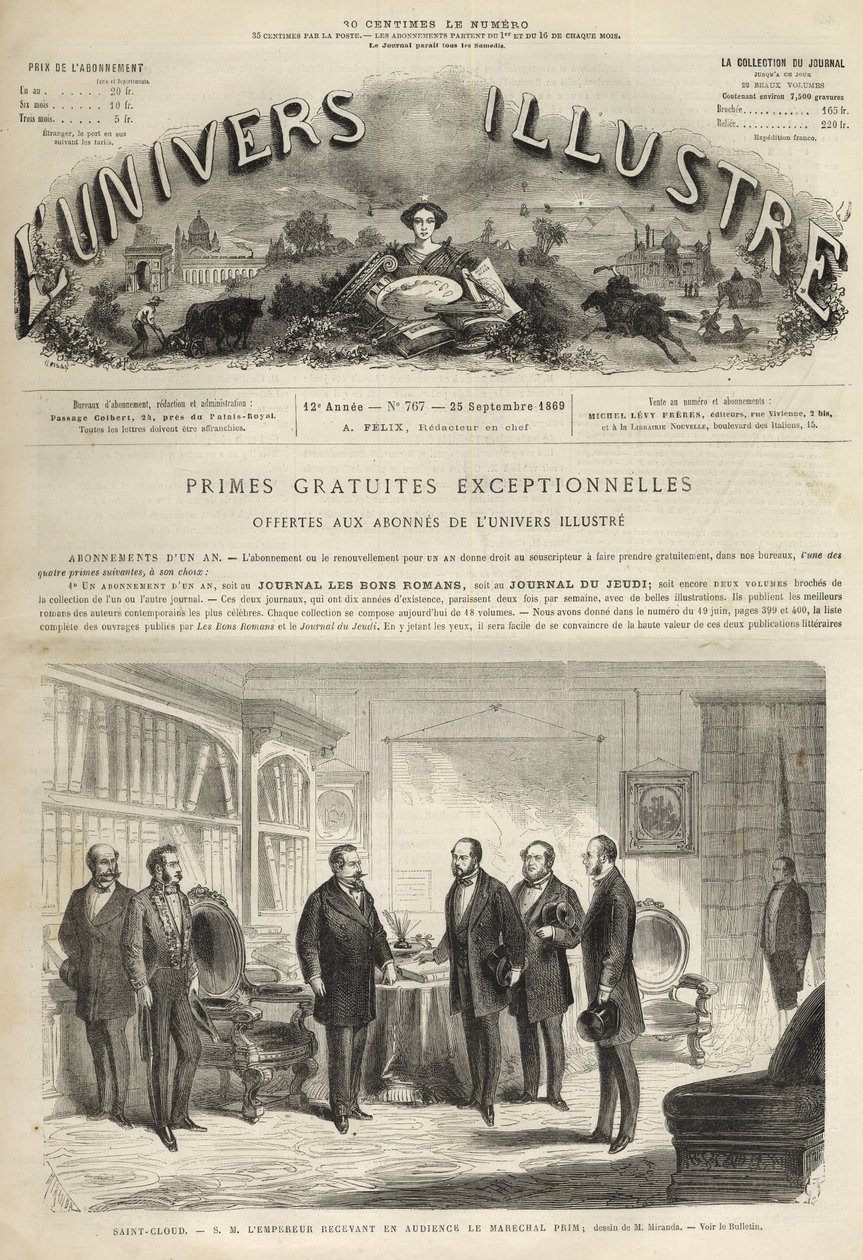Chateau de Saint-Cloud Napoleon III, Juan Prim
