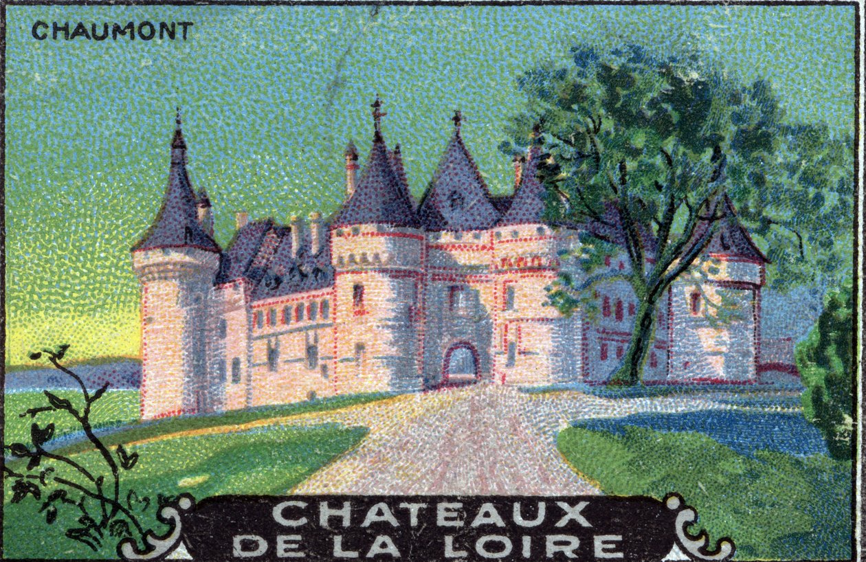 Loire Şatoları: Chaumont-sur-Loire, Loir-et-Cher, Merkez, Fransa, 20. yüzyılın başları (kromo) by Unknown Artist
