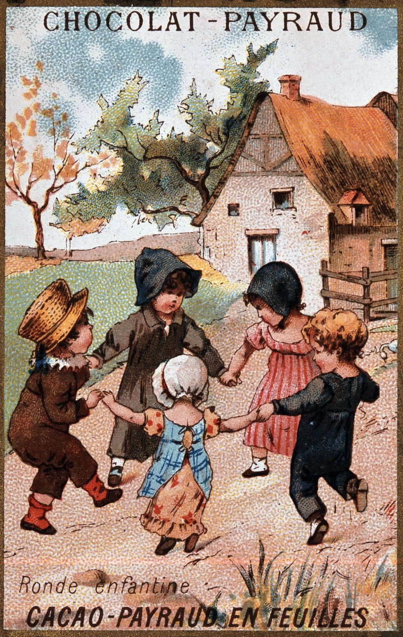 Çocuklar için yuvarlak oyun, çikolata reklamı Payraud, v. 1895 by Unknown artist