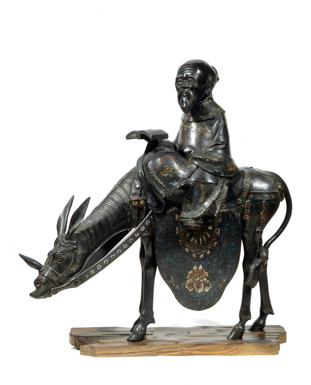 Çinli filozof Lao Tzu (Laozi veya Lao-Tzu veya Lao-Zi) Çinli filozof, eşeği var. heykelcik by Unknown artist
