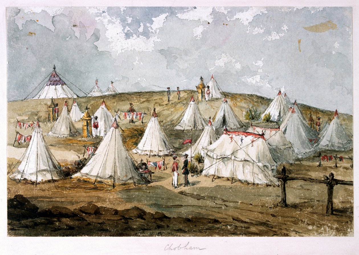 "Chobham, Albay Hodges", Çadır Koruma Muhafızları Kampı. Kraliçe