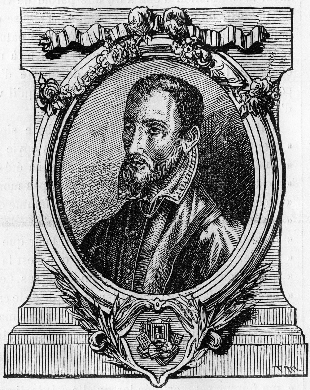 Christophe Plantin. 1514-1589. Fransız kökenli Antwerp yazıcı. 19. yüzyıl gravürü. by Unknown artist