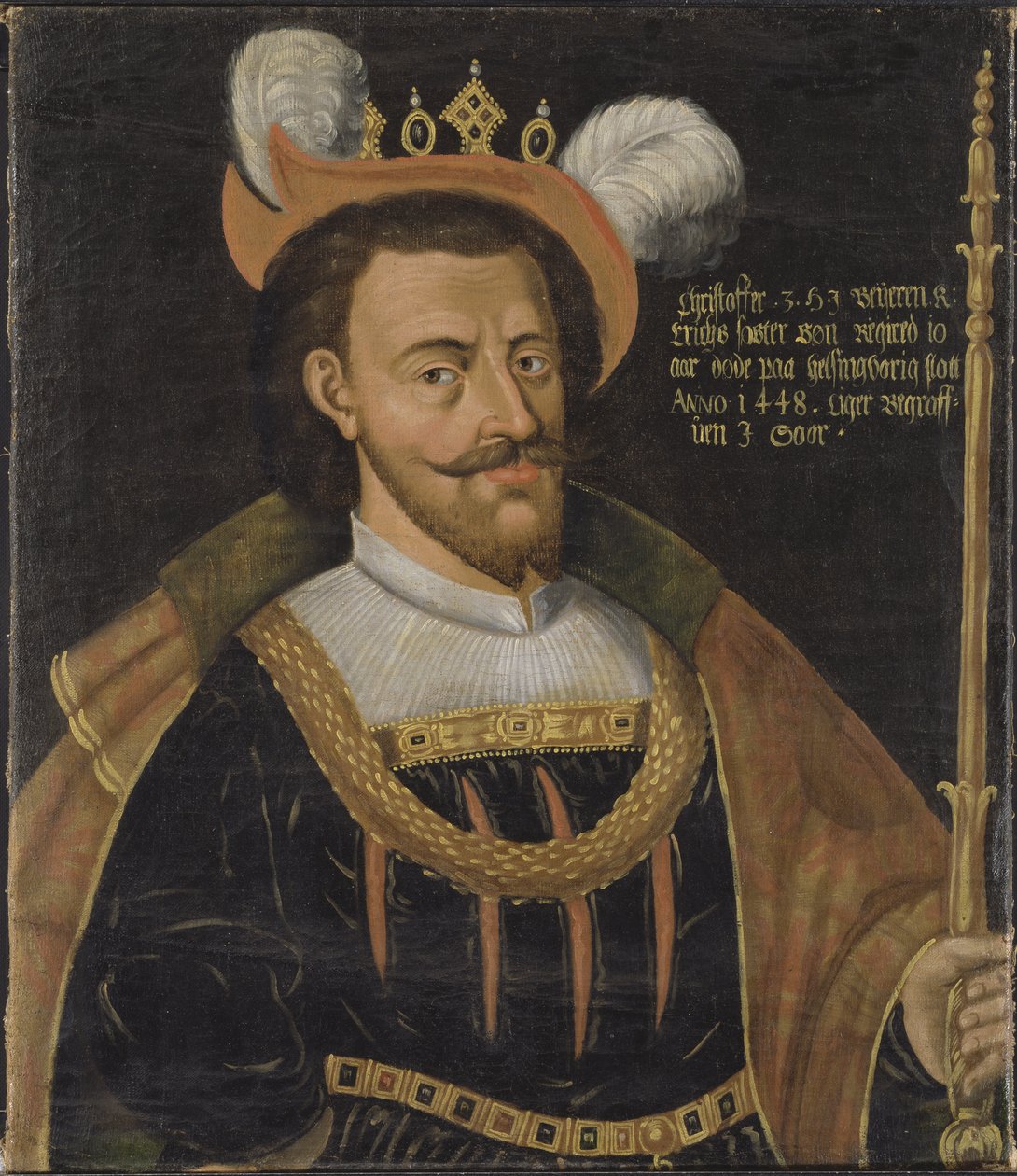Christophe de Baviere (Christophe III roi de Danemark, Suede et Norvege) - Bavyera Christopher (1416-1448), Danimarka Kralı, İsveç ve Norveç, Anonim . Tuval üzerine yağlıboya. Boyut : 78x56 cm. Ulusal Müze Stockholm by Unknown artist