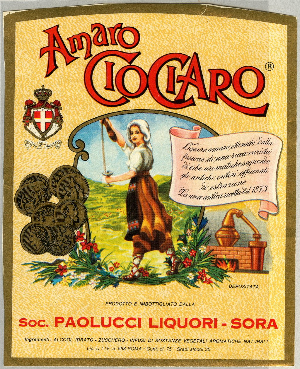 Ciociaro amaro alkol reklamı (Kromolitografi, 19. yüzyıl sonu) by Unknown artist
