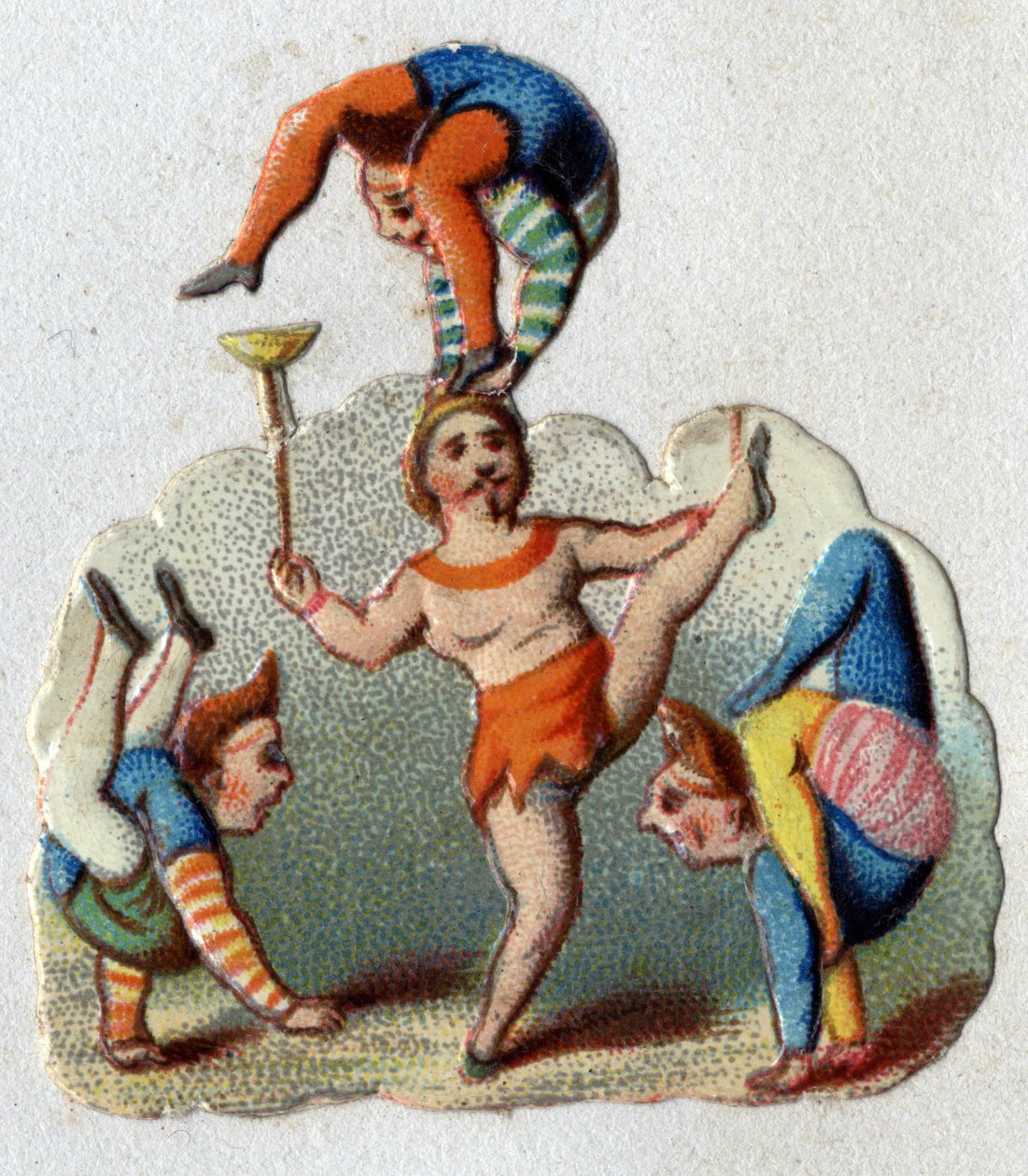 Sirk: bir numarayı yürüten bükülmeciler ve dengeleyiciler. by Unknown artist
